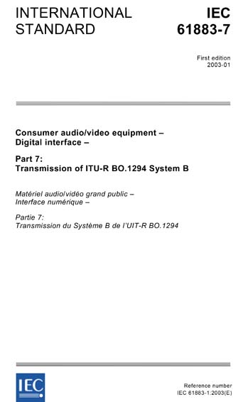 IEC 61883 7 Ed 1 0 En 2003 Consumer Audio video Equipment Digital 
